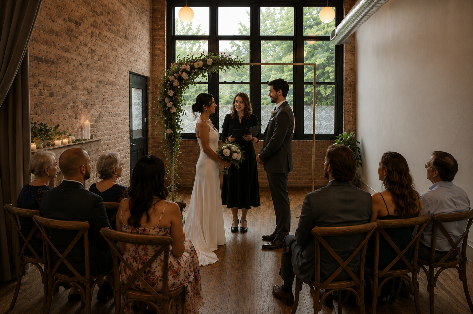 Chicago micro wedding ceremony